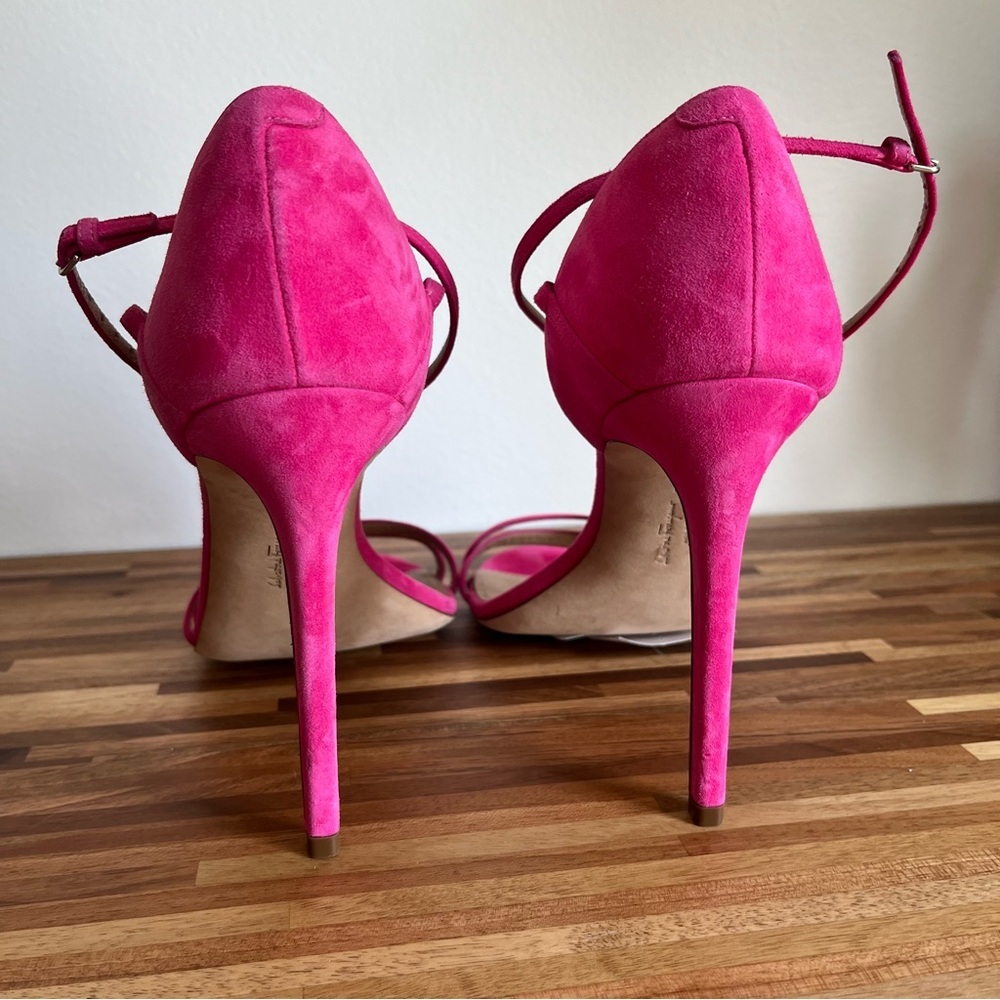 NWT Salvatore Ferragamo Ines Pink Suede Stiletto heels - Picture 6 of 12